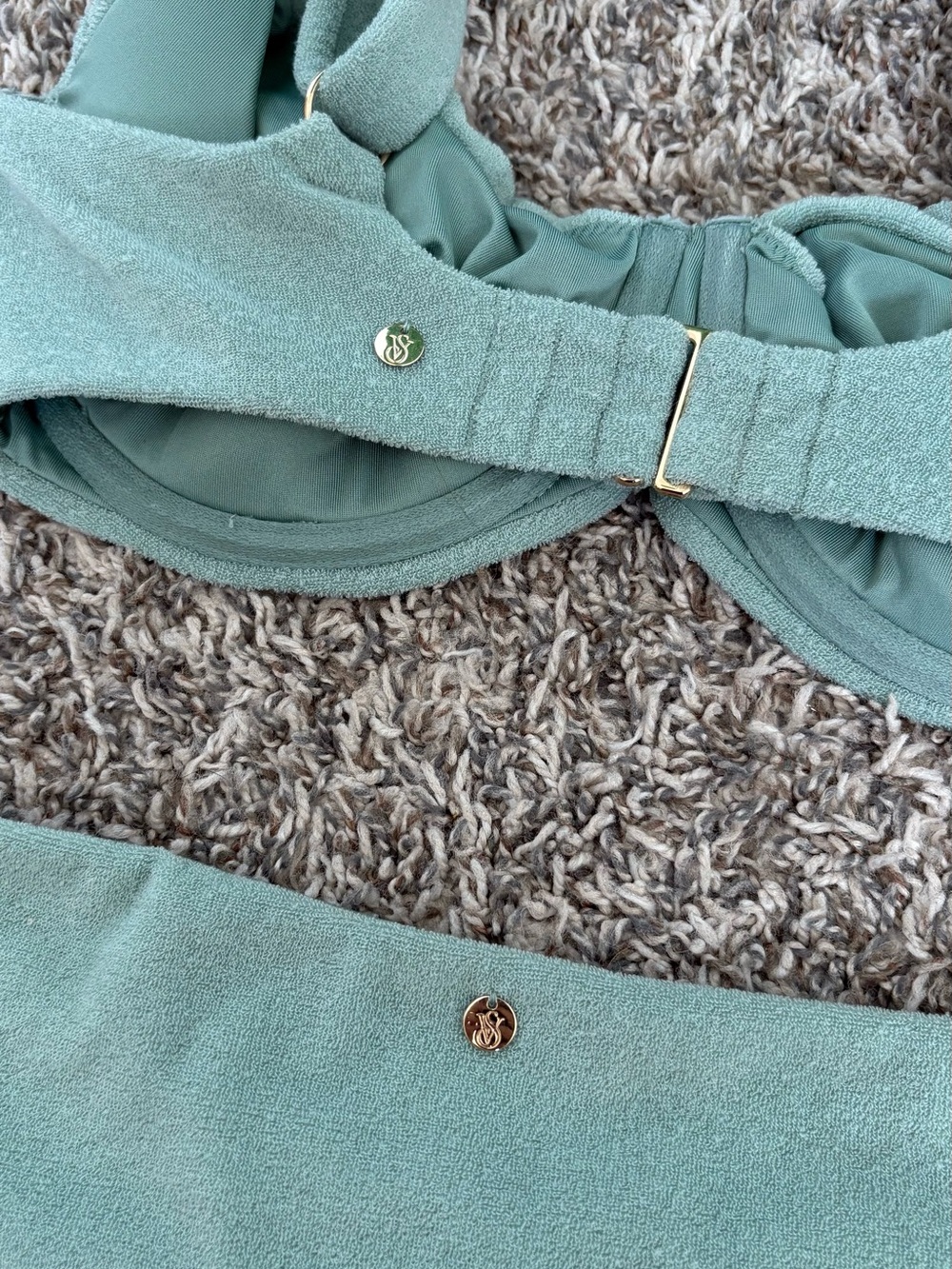Victoria's Secret Sage Green Textured Bikini Set - Picture 3 of 3